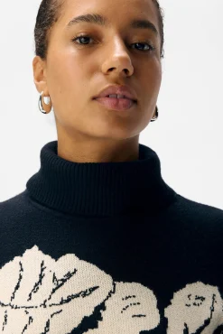 Object Vestidos-Vestido de malha estampado Preto