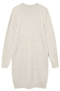 Vero Moda Curve Vestidos-Vestido de malha manga plus size Tostado