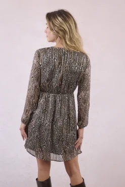 Molly Bracken Vestidos-Vestido de manga comprida com estampado Multicolorido