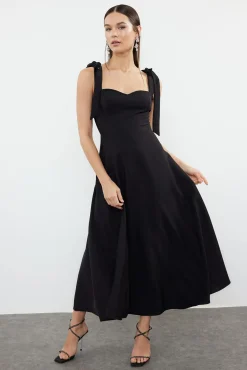 Trendyol Vestidos-Vestido de noite preto