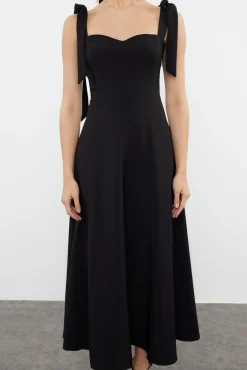 Trendyol Vestidos-Vestido de noite preto