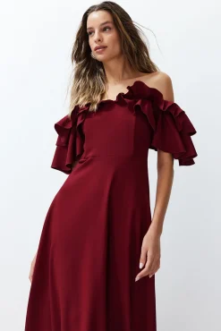 Trendyol Vestidos-Vestido de noite estampado