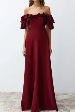 Trendyol Vestidos-Vestido de noite estampado