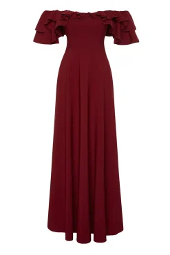 Trendyol Vestidos-Vestido de noite estampado