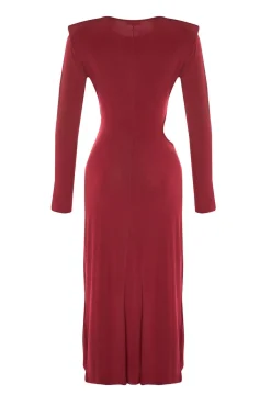 Trendyol Vestidos-Vestido de noite midi estampado