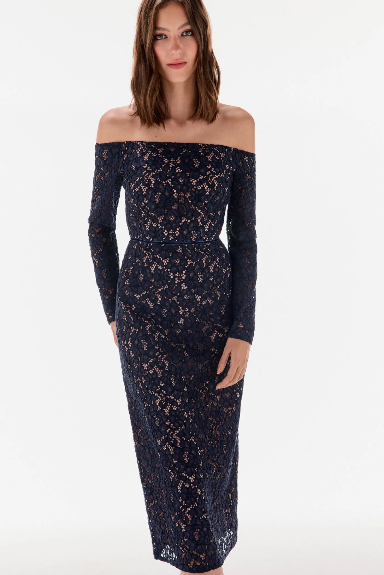 TFP by Tamara Falcó Vestidos-Vestido de renda manga Azul