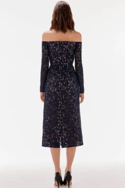 TFP by Tamara Falcó Vestidos-Vestido de renda manga Azul