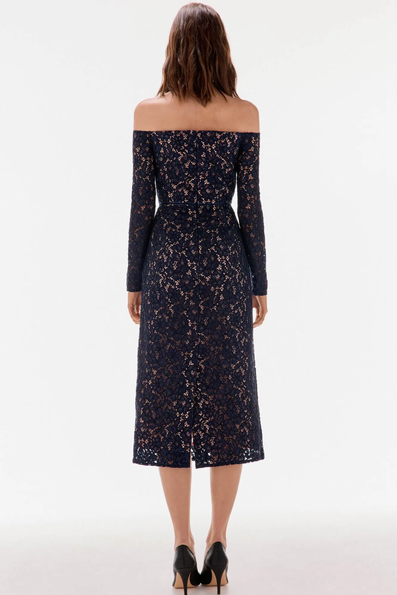 TFP by Tamara Falcó Vestidos-Vestido de renda manga Azul