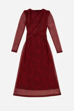 Cuplé Vestidos-Vestido de tule com estampado floral Granada