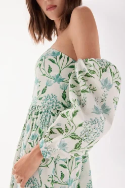 TFP by Tamara Falcó Vestidos-Vestido decote caicai estampado Turquesa