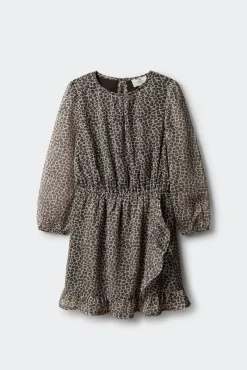 Springfield Kids Vestidos-Vestido estampado animal para meninas castanho