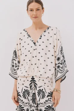 Cortefiel Vestidos-Vestido estampado com franzidos Impressão