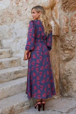 Polín Et Moi Vestidos-Vestido estampado de flores Azul