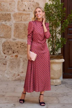 Polín Et Moi Vestidos-Vestido estampado Dea Vermelho