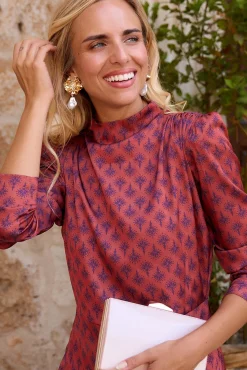 Polín Et Moi Vestidos-Vestido estampado Dea Vermelho