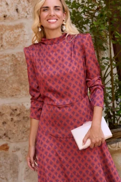 Polín Et Moi Vestidos-Vestido estampado Dea Vermelho