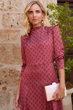 Polín Et Moi Vestidos-Vestido estampado Dea Vermelho