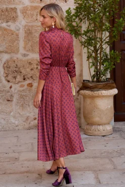 Polín Et Moi Vestidos-Vestido estampado Dea Vermelho