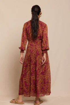 Slowlove Vestidos-Vestido estampado fluído Vermelho