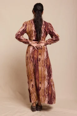 Slowlove Vestidos-Vestido estampado franzido Multicolorido