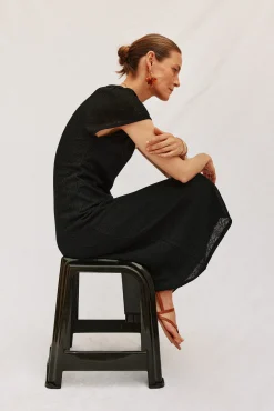 Cortefiel Vestidos-Vestido estruturado Preto