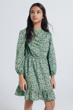 Springfield Kids Vestidos-Vestido flores menina verde