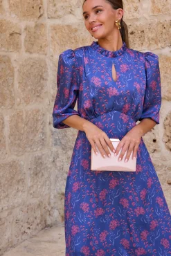 Polín Et Moi Vestidos-Vestido florido Julie Azul