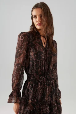 Trendyol Vestidos-Vestido gola halter estampado