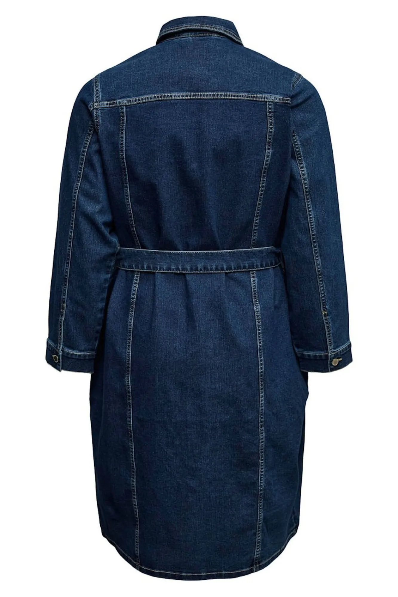 Vero Moda Curve Vestidos-Vestido jeans curto plus size Azul