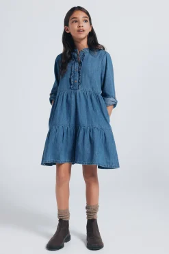 Springfield Kids Vestidos-Vestido jeans para meninas azul