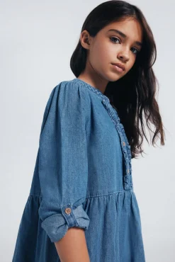 Springfield Kids Vestidos-Vestido jeans para meninas azul