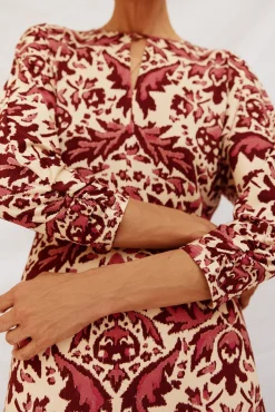 Cortefiel Vestidos-Vestido largo estampado Multicolorido