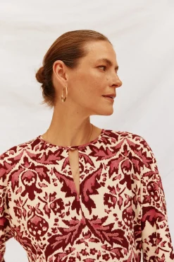 Cortefiel Vestidos-Vestido largo estampado Multicolorido