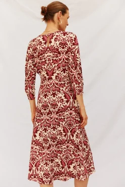 Cortefiel Vestidos-Vestido largo estampado Multicolorido