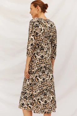 Cortefiel Vestidos-Vestido largo estampado Impress&atilde;o