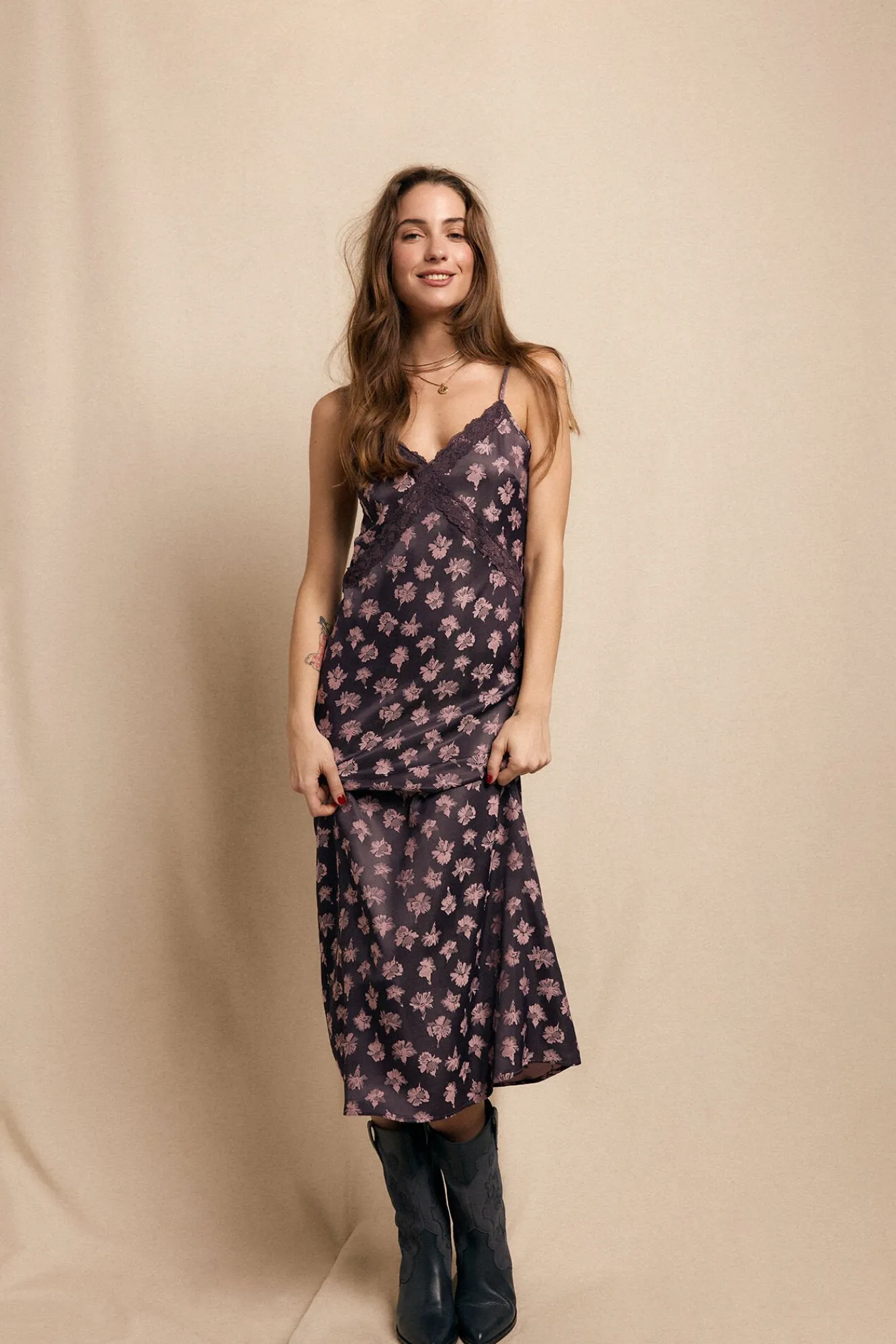 Slowlove Vestidos-Vestido lencero Roxo