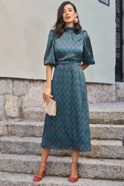 Polín Et Moi Vestidos-Vestido Longo Caricela Azul