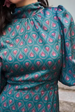 Polín Et Moi Vestidos-Vestido Longo Caricela Azul