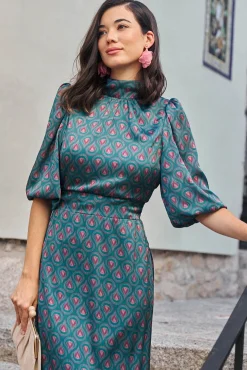 Polín Et Moi Vestidos-Vestido Longo Caricela Azul