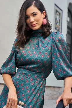 Polín Et Moi Vestidos-Vestido Longo Caricela Azul