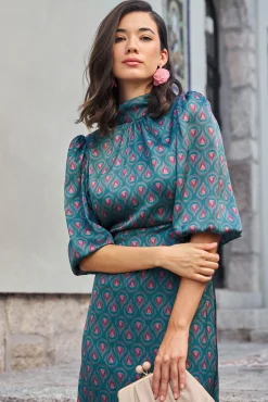 Polín Et Moi Vestidos-Vestido Longo Caricela Azul