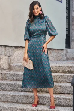 Polín Et Moi Vestidos-Vestido Longo Caricela Azul