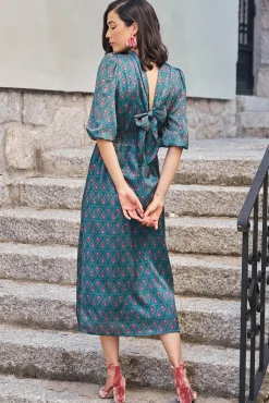 Polín Et Moi Vestidos-Vestido Longo Caricela Azul