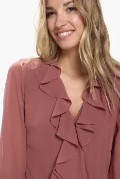 Vero Moda Vestidos-Vestido longo com babados Vermelho