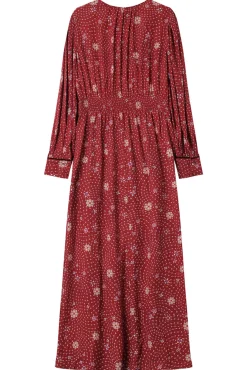 Grace & Mila Vestidos-Vestido longo com decote em V e estampado floral Vermelho