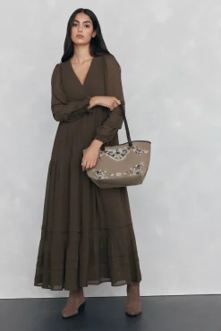 Pedro del Hierro Vestidos-Vestido longo com detalhe de cordão Verde