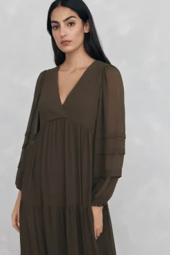 Pedro del Hierro Vestidos-Vestido longo com detalhe de cordão Verde