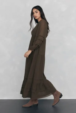 Pedro del Hierro Vestidos-Vestido longo com detalhe de cordão Verde