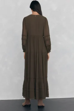 Pedro del Hierro Vestidos-Vestido longo com detalhe de cordão Verde