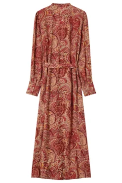 Grace & Mila Vestidos-Vestido longo com estampado de motivos boêmios Vermelho